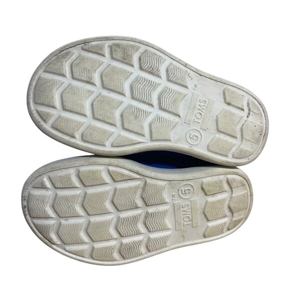 Toms Romper Shoes Perforated Blue Slip On Casual Unisex Size 5 - Picture 2 of 9